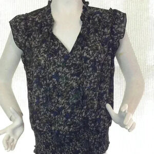Blousology Floral Peasant top, LG - Boho, Hippie Chic, Burning Man, Joshua Tree